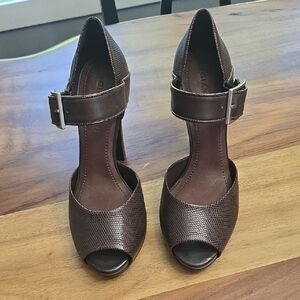 Gianni Bini Brown Heels with Ankle Strap
